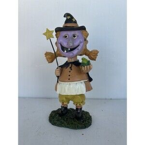 Vintage Pottery Barn Halloween Witch Trick or Treater Bobblehead 7.5” Rare